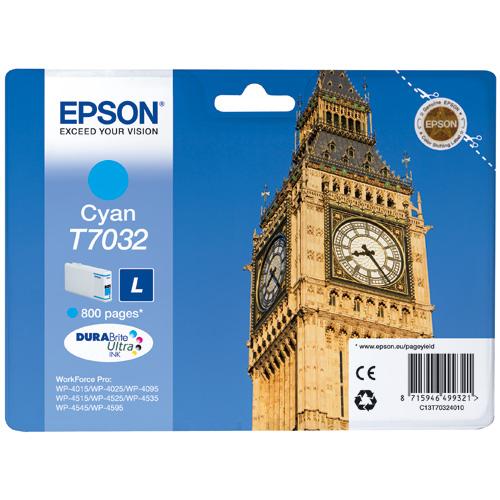 Cartouche d'encre Epson Série Big Ben T7032 L - Cyan